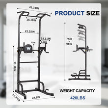 Load image into Gallery viewer, BARWING Pull Up Bar Station Power Tower - 550LBS