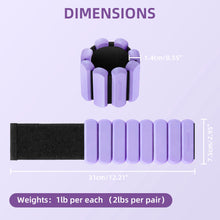 Load image into Gallery viewer, Rnnwolf Wrist Ankle Weights for Women Men 2lbs /Pair - (Purple)