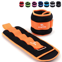 Load image into Gallery viewer, Ankle Weights for Women, Men and Kids - 3 LBS x 2 Strength Training Wrist/Leg/Arm Weight (Orange)