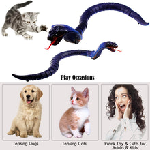 Load image into Gallery viewer, RC Snake Infrared Remote Control Cobra Fake Realistic Naja Animal Crawling Vehicle Scary Trick (Blue)