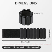 Load image into Gallery viewer, Rnnwolf Wrist Ankle Weights for Women Men 2lbs /Pair - (Black)