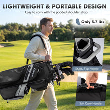 Load image into Gallery viewer, Tangkula Golf Cart Bag, 14-Way Full Length Dividers, Grey