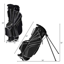 Load image into Gallery viewer, Tangkula Golf Stand Bag with 6 Way Top Dividers, Black