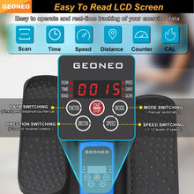Load image into Gallery viewer, Under Desk Elliptical Machine, Electric Elliptical Leg Exerciser for Senior, Quiet and Compact Electric Seated Pedal Exerciser for Home with Monitor, Remote Control and 12 Adjustable Speeds (Blue)