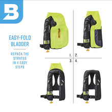 Load image into Gallery viewer, BLUESTORM Stratus 35 Inflatable Life Jacket PFD for Adults (Hi-Vis) | US Coast Guard (USCG) Approved Automatic Self Inflating Life Vest Preserver with Manual Ripcord