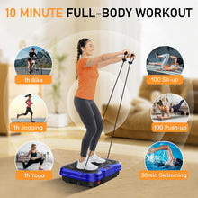 Load image into Gallery viewer, Trekora Vibration Plate Exercise Machine, Vibrating Fitness Platform for Lymphatic Drainage, Full Body Shaker Workout Equipment, Vibrate Fitness Platform for Home Women Men Exercise Gym (Blue)