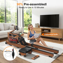 Load image into Gallery viewer, Rowing Machines for Home - Water Rowing Machine with Foldable Design - Wooden