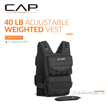 Load image into Gallery viewer, CAP Barbell Adjustable Weighted Vest, 40 Lb