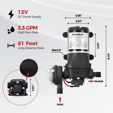 Load image into Gallery viewer, CAMPLUX Portable Propane Water Heater 2.64 GPM, Camping Water Heater with 3.3 GPM Water Pump Kit & Pipe Strainer, 68,000 BTU, BD264P120