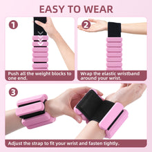 Load image into Gallery viewer, Rnnwolf Wrist Ankle Weights for Women Men 2lbs /Pair -Pink
