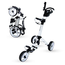 Load image into Gallery viewer, Qwik-Fold - 3-Wheel Golf Push Cart - White/White