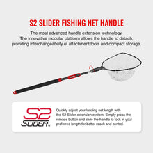 Load image into Gallery viewer, EGO S2 Slider Fishing Landing Net, Large Clear Rubber Mesh, Non-Tangle Mesh