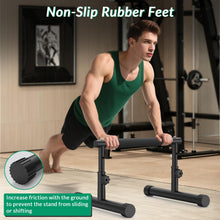 Load image into Gallery viewer, IMAYCC Push Up Bar, Adjustable 7.5" and 10.6" High Parallettes Bars & Dip Bar With Full-Cover Foam Grips