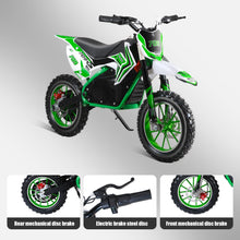 Load image into Gallery viewer, Electric Motocross Dirt Bike with Speeds up to 15.5 MPH for Uphill and Off-Road Conditions,36V Electric Motorcycle