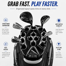 Load image into Gallery viewer, CaddyX 14-Way Golf Cart Bag, Professional Organizer Cart Bag with Anti-Rattle Top
