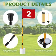 Load image into Gallery viewer, Burbell Golf Flag Stick 6ft, 3 Set Putting Green Flags, Red