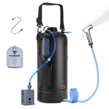 Load image into Gallery viewer, Teamaze Camping Shower,12L Portable Camp Shower Bag with Upgraded Screw Lid, Auto Pressure Pump, Solar Shower, Camping Shower Head for Beach Camping, Hiking, Traveling, Washing