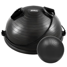 Load image into Gallery viewer, ZELUS Balance Ball Trainer with Resistance Bands & Foot Pump, Inflatable Yoga Ball , 330lb Cap (Black)