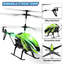 Load image into Gallery viewer, Dwi Dowellin RC Helicopter, Remote Control Helicopter Toy for Kids with 26 Mins Flight(2 Batteries), 8 Light Modes,Easy Control for Boys Girls Age 8-12(Green)