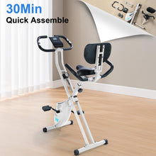 Load image into Gallery viewer, BARWING Exercise Bike Stationary Bikes for Home with APP,3 in 1 Folding Exercise Bikes App-X4-White