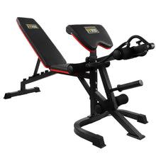 Load image into Gallery viewer, Fitvids Adjustable Weight Bench for Home Gym, 6-Position Utility Workout Bench with Leg Extension and Curl Machine, Preacher Pad, V-Handle, Weight Plate Holder, Heavy Duty Frame for Full Body Exercise