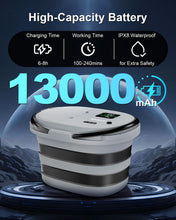 Load image into Gallery viewer, Portable Integrated Camping Shower Kit with 20L Foldable Bucket,13000mAh