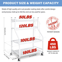 Load image into Gallery viewer, NBTORCH - Weight Rack for Dumbbells, All in One Workout Equipment Storage with Caster Wheels (Hold Up to 450 Lbs)