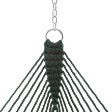 Load image into Gallery viewer, Hatteras Hammocks Deluxe Green DuraCord Rope Hammock – 13 ft. x 60 in., 2-Person, 450 lb Capacity, Cumaru Spreader Bar, Zinc-Plated Hardware – Handcrafted in The USA