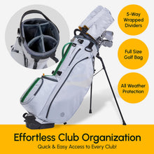 Load image into Gallery viewer, 5-Way Linkslite Waterproof Lightweight Golf Stand Bag (Verdant Mist)