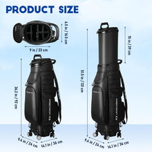 Load image into Gallery viewer, Golf Travel Bag with 360° Swivel Wheels, Retractable Hard Top, Hold 13Clubs
