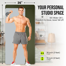 Load image into Gallery viewer, Gogokiwi Extra Wide Yoga Mat for Men Women (72"L x 36"W) Non Slip Fitness & Exercise Mat with Alignment Marks for Yoga, Pilates, Floor Workouts (Olive Green, Extra Cushion (1/2 inch Thick))