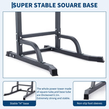 Load image into Gallery viewer, Free Standing Power Tower Pull Up Bar and Dip Station