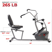 Load image into Gallery viewer, Sunny Health & Fitness Elliptical Recumbent Cardio Bike