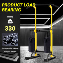 Load image into Gallery viewer, soges Power Tower Pull Up Bar Station, Free Standing Pull Up Rack Dip Station for Home Gym- Yellow
