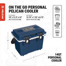 Load image into Gallery viewer, Pelican 14 Quart Personal Lunch Box Cooler (Midnight Blue)