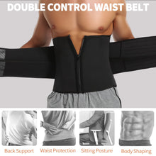 Load image into Gallery viewer, KIWI RATA Mens Workout Waist Trainer Corset Neoprene Sauna Sweat Trimmer Cincher Belt Extra Belly Compression Belts