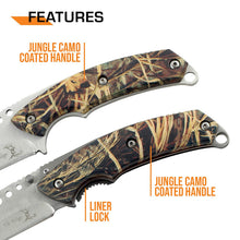 Load image into Gallery viewer, Elk Ridge ER-054CA 8.5-Inch Fixed and 5-Inch Folder Hunting Knife Set