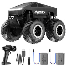 Load image into Gallery viewer, RC Car Kids Toys for Ages 6+, Remote Control Car Waterproof Monster Truck, Amphibious 4WD All Terrain/Black