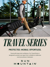 Load image into Gallery viewer, Sun Mountain ClubGlider Meridian Golf Travel Bag, Black-Steel-Red