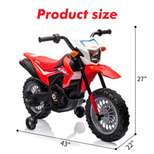 Load image into Gallery viewer, Kids Ride on Motorcycle, Electric Battery Powered Rechargeable Motorbike 6V Licensed Honda Kids Car, Red