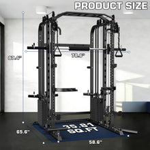Load image into Gallery viewer, DONOW Smith Machine with Weight Stacks, Power Cage Home Gym System , Iron Weight Plates 240lbs
