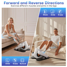 Load image into Gallery viewer, HJDFGSS Under Desk Elliptical Machine, Electric Leg Exerciser While Sitting for Seniors with Remote Control, Quiet Portable Seated Pedal Exerciser, Auto & Manual Mode, 10 Speeds for Home Office(White)