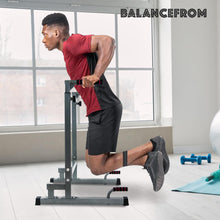 Load image into Gallery viewer, BalanceFrom Steel Frame Multi-Functional Home Gym Exercise Fitness Dip Stand Station - Gray