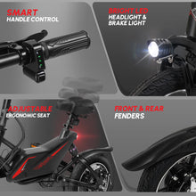 Load image into Gallery viewer, Electric Bike for Adults,14" Folding Electric Bicycle 350W 36V 6AH Battery w/Dul Shock Absorber, Foldable Commuter City Ebike