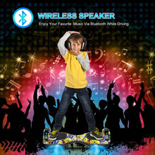 Load image into Gallery viewer, Hoverboard for Kids, 6.5" Two Wheel Self Balancing Hoverboards with Bluetooth and Lights, Graffiti Hover Board