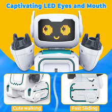 Load image into Gallery viewer, Robot Toys for Kids, Programmable Remote Control Toy, Interactive Toys with Talking Flash Cards, Smart Robot with LED