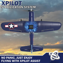 Load image into Gallery viewer, 4 Channel RC Plane - Ready to Fly Aerobatic Aircraft, Easy Control for Beginners, F4U Corsair RC Airplane Best Gift for Kids