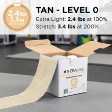 Load image into Gallery viewer, THERABAND Resistance Band, Tan, Extra Light, 50-Yard Roll, Elastic Band for Strength -Tan