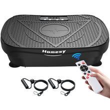 Load image into Gallery viewer, Homesy Vibration Plate Exercise Machine, Vibrating Plate for Lymphatic Drainage, Full Body Shake Platform Board for Home Fitness and Fat Burning, Sport Gym Equipment for Women Men, Black
