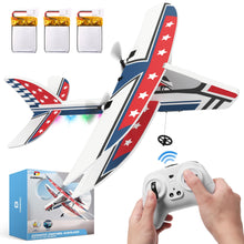 Load image into Gallery viewer, RC Plane, 2.4GHZ Remote Control Airplane W/ 3 Batteries & 6-axis Gyro Stabilizer, 2CH RTF RC Glider Toy